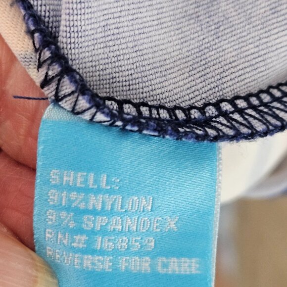 J. McLaughlin Top Medium Catalina Nylon Stretch Flag Print Maximalism - Picture 6 of 9